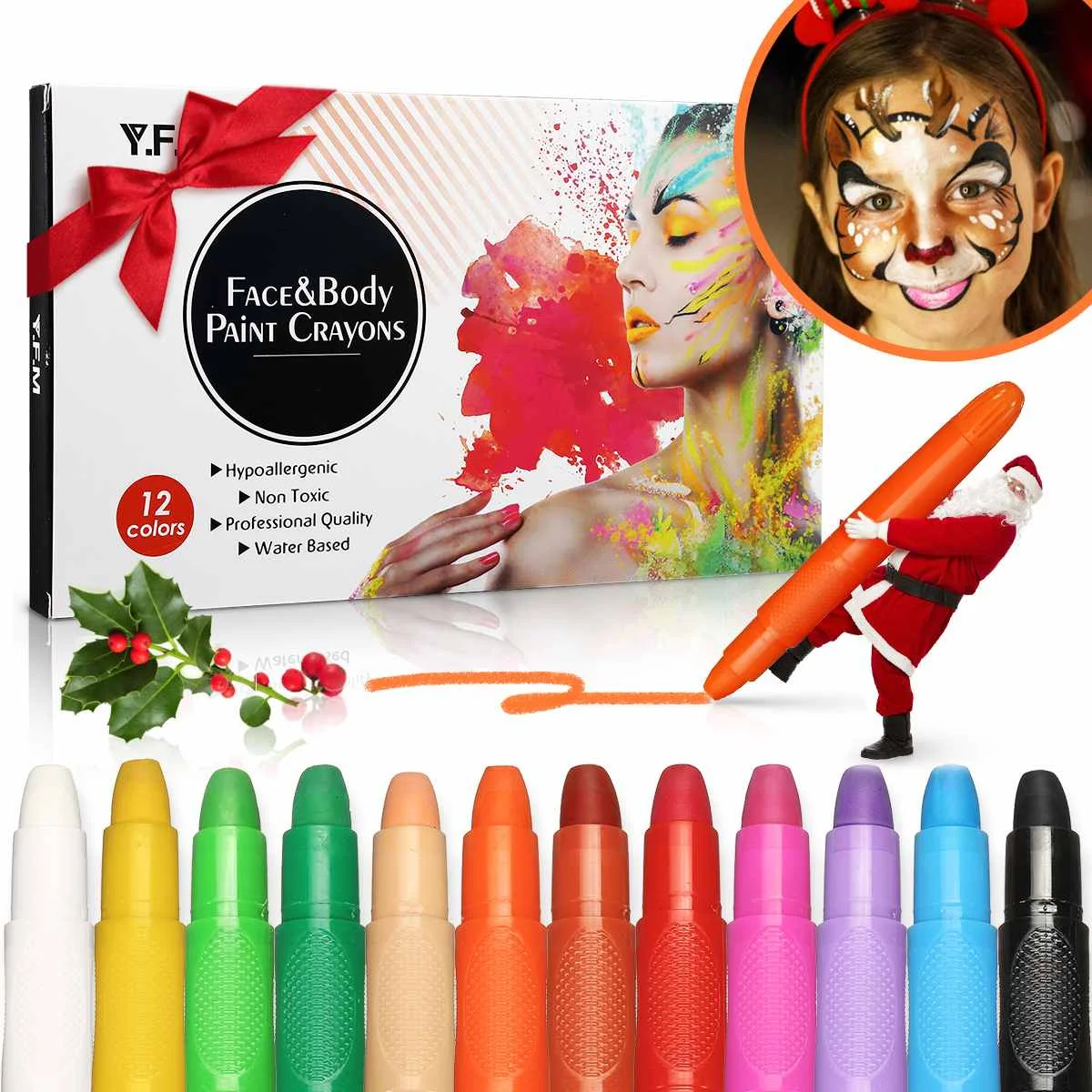 Giotto – Crayon de maquillage pour enfant, couleur Pastel, 6 couleurs  naturelles, maquillage pour fête, dessin pour écolier - AliExpress