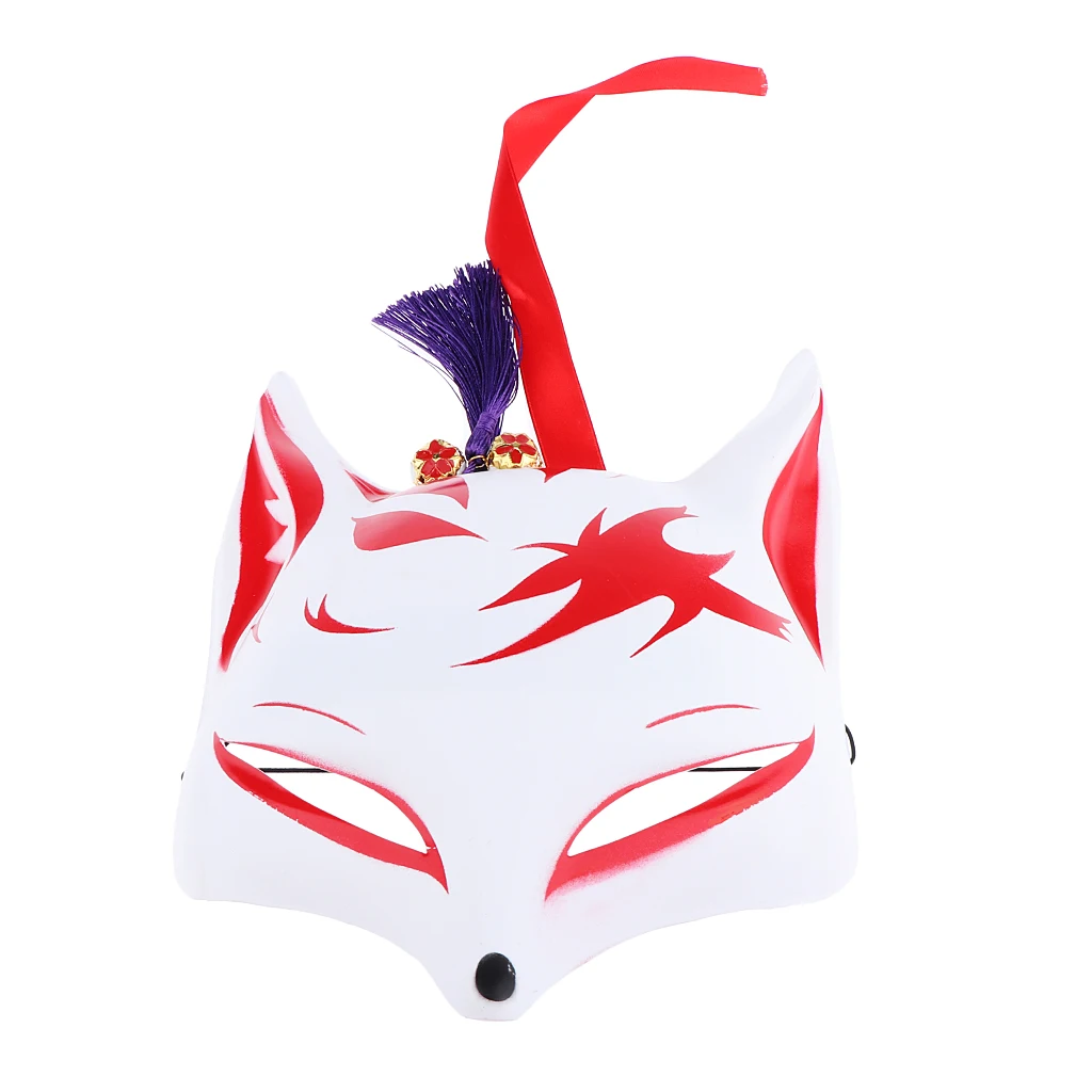 Japanese Style Lowrie Cosplay Mask for Masquerades Festival Costume Party Show Half Face Mask Kitsune Mask