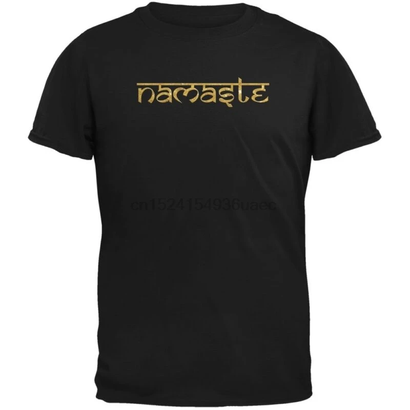 Yoga Namaste sanscito Nero футболка Per Adulti | Мужская одежда
