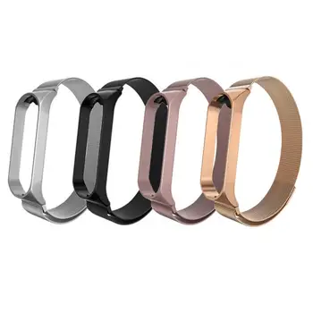 

New Smart Watch Metal Strap For Xiaomi Mi Band 3 4 Stainless Steel Magnetic Suction Replacement Bracelet For Mi Band 4 Strap