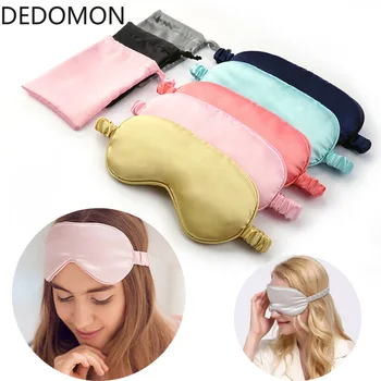 

1Pcs Sleep Mask Silk Natural Sleeping Eye Mask Eyeshade Cover Shade Eye Patch Women Men Soft Portable Blindfold Travel Eyepatch