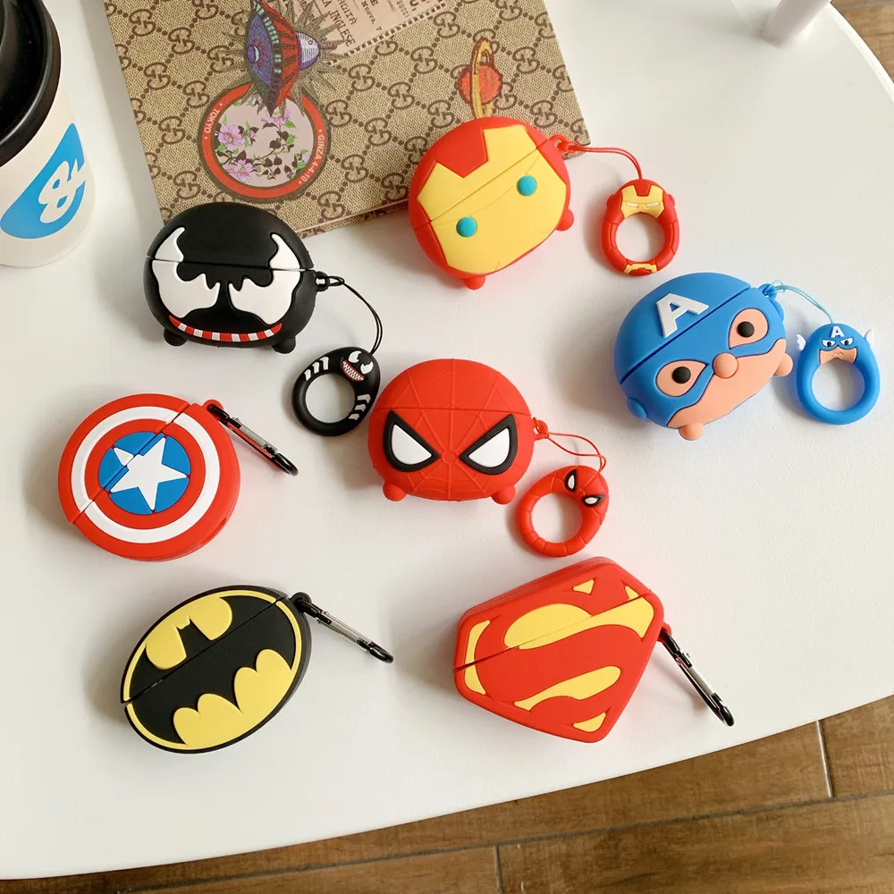 Чехол для наушников Superheros с Bluetooth, защитный чехол, аксессуары для Airpods Pro, чехол s для Airpods 3, зарядная коробка с крючками - Цвет: Mix for Airpods pro