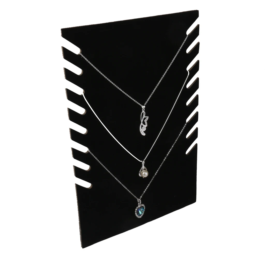 Necklace Display Stands, Jewelry Tabletop Showing Boards for Shop Window, Home Chain Storage