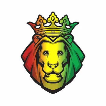 

13cm x 10cm For Lion Rasta Head Funny Car Stickers Laptop Decals 3D Custom Printing Waterproof Decal SUV Decoration
