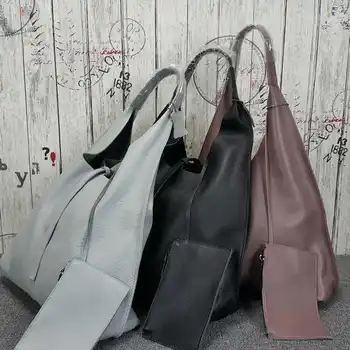 

Top-coat Cowhide European and American Big Brand Single-shoulder Ladies'bag New Hot-selling Leather Bag