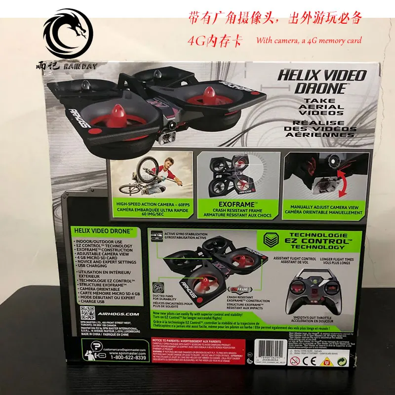 Helix X4 видеоканал вертолет с камерой 2,4 ГГц 4 канала Радиоуправляемый Дрон для подарка, дети