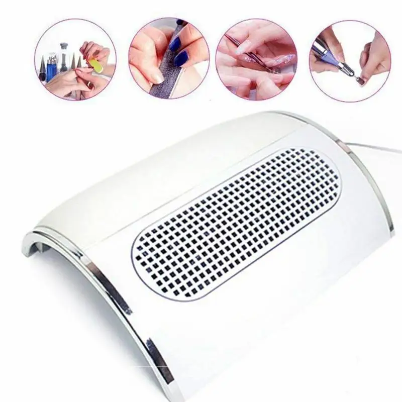 

Machine Nail Dust Collector Device Nai Art Suction Dust Collector Machine Vacuum Cleaner With 3 Fans + 2 Bags Acrylic UV Gel