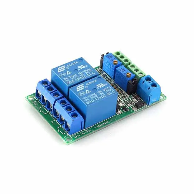 

A23-- LM393 12V 2CH Voltage Comparator Relay Control Circuit Module LM393 12V 2CH Voltage Comparator