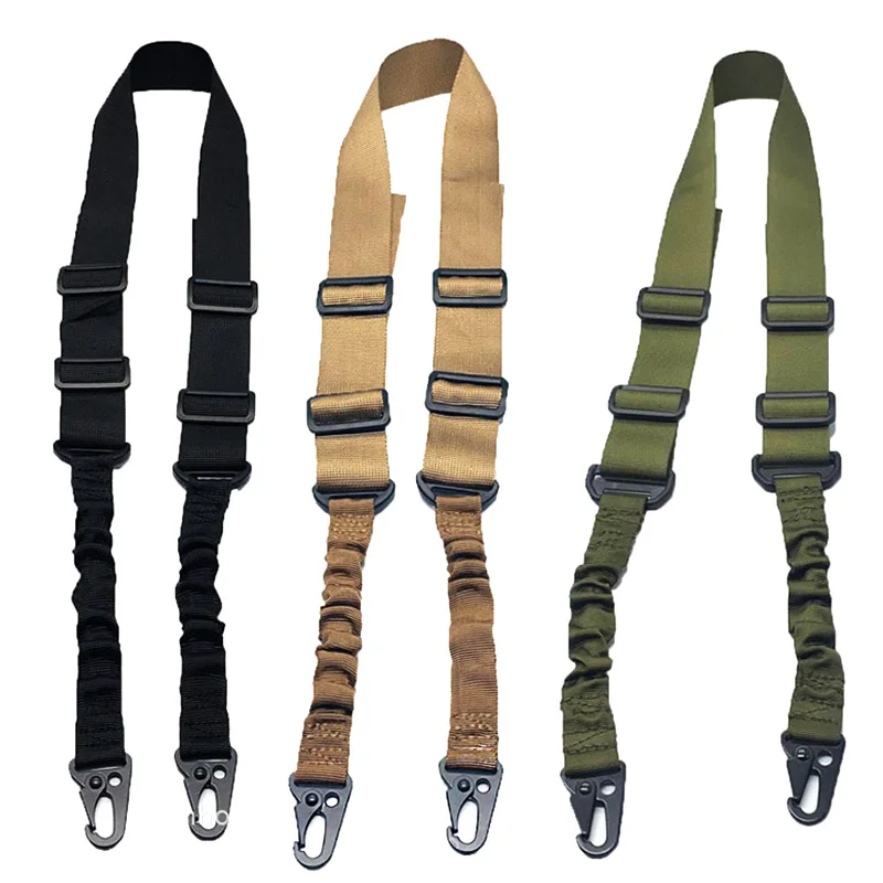 

Airsoft Tactical 2 Points Rifle Sling Strap Heavy Duty Gun Belt Strap Adjustable Sling Strap Bungee System Hunting Accessories