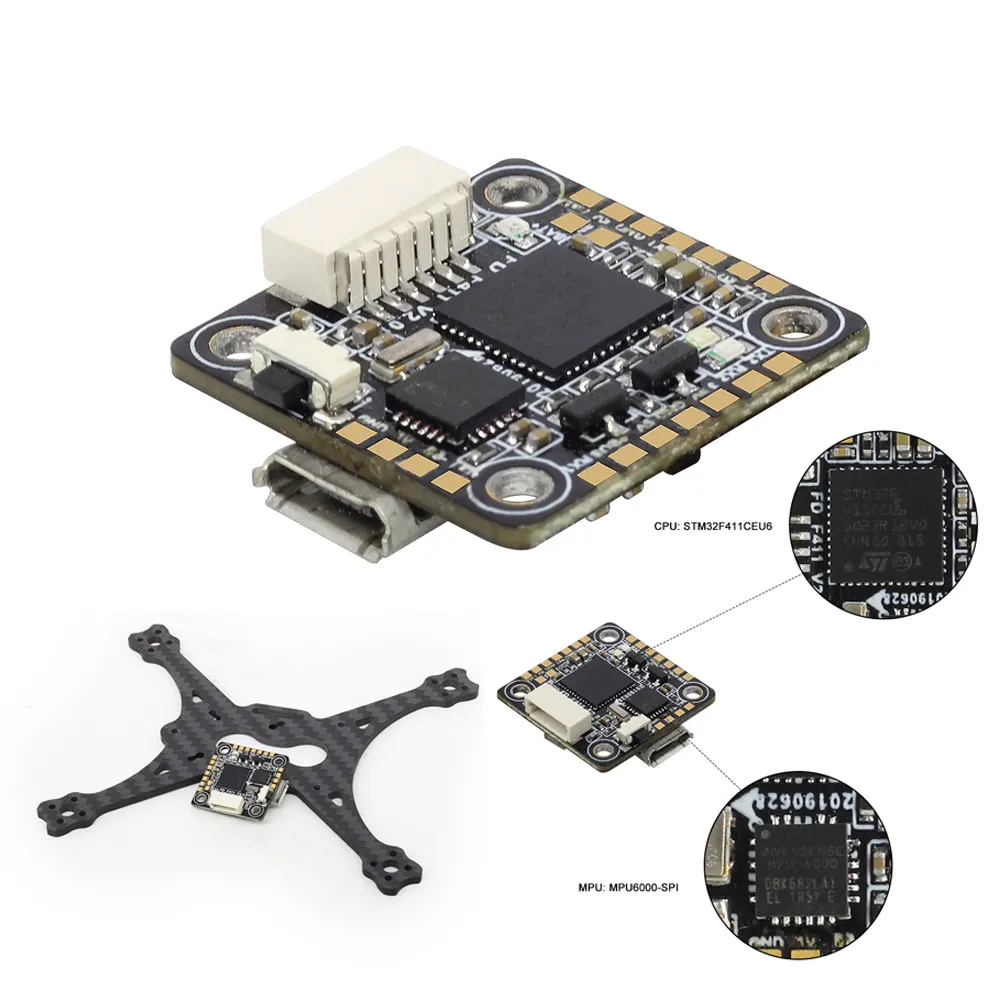 

HGLRC 16x16 FD411 2-4s Flight Controller For FD413 Stack For FPV Racing Drone