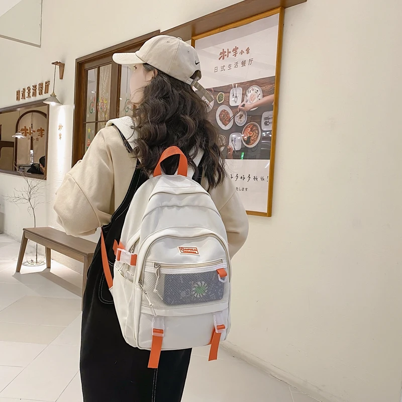 Bolsa de Escola Mochila na Moda Bolsa de Viagem Nova Menina Bonito Malha Legal Mulher Senhora Náilon Net Moda Feminina Kawaii Portátil Faculdade Mochila 5 Computers & Electronics
