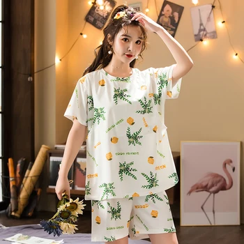 

Summer Short-Sleeved Thin Cotton Confinement Clothing Summer Maternity Pajamas Nursing Wear during Pregnancy and Postpartum