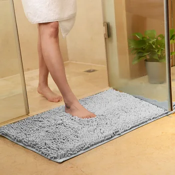 

Chenille Bath Mat Anti-slip Water Absorption Bathroom Carpet Rug for Living Room Large Kitchen Area Rugs Toilet Tub Floor Mat