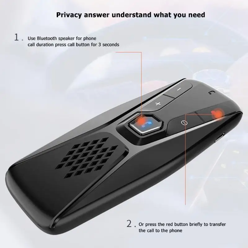 Bluetooth 5,0 Handsfree Intellligent автомобильный Громкая связь экономит время и энергию для удобства Поддержка нескольких языков