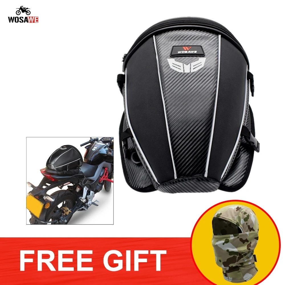 

WOSAWE Waterproof Motorcycle Tail Bag Multi-functional Back Seat Bag Top Case Multifunction shoulder backpack Motobike Seat Bag