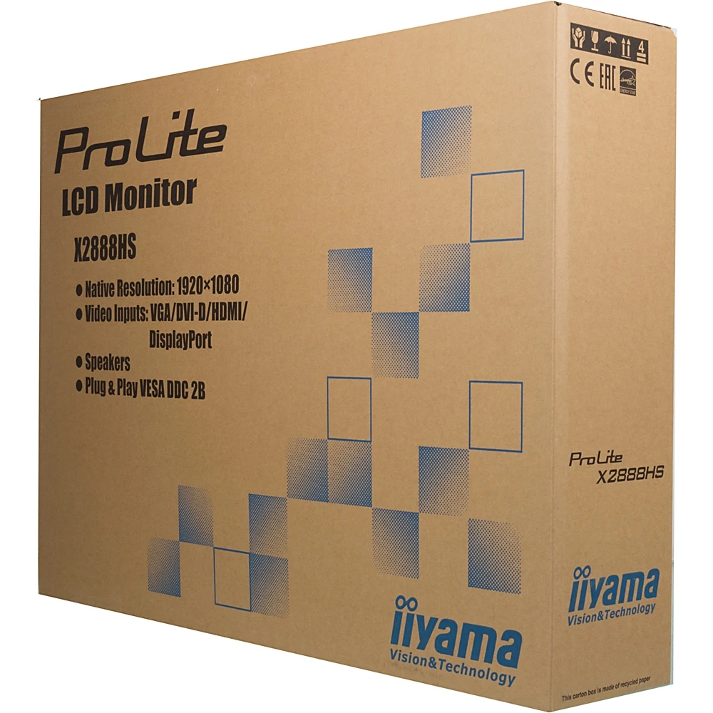 Монитор Iiyama 28" ProLite X2888HS-B2 черный VA LED 5ms 16:9 DVI HDMI DisplayPort M/M Mat 300cd