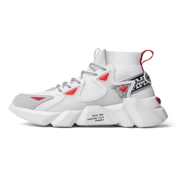 

Men's shoes summer breathable 2020 new mesh sneakers flying woven casual high-top shoes men's trendy shoes