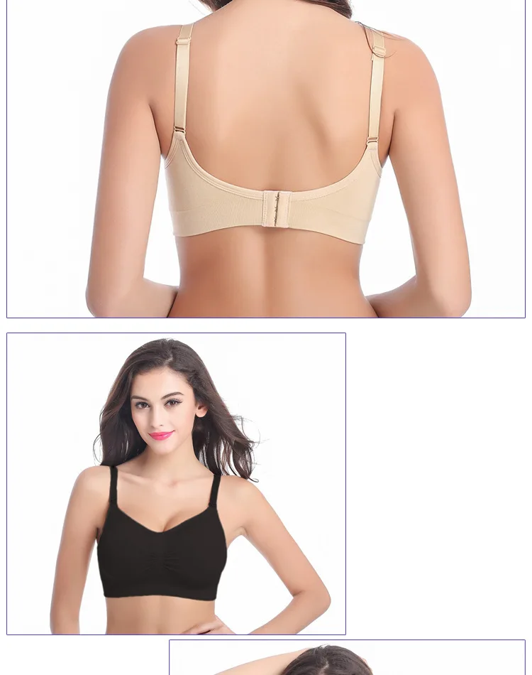 New Style Pregnant Women Non-Steel Ring Front Buckle Large Size Nursing Bras Feeding Adjustable Push up Non-trace Bra Underwear