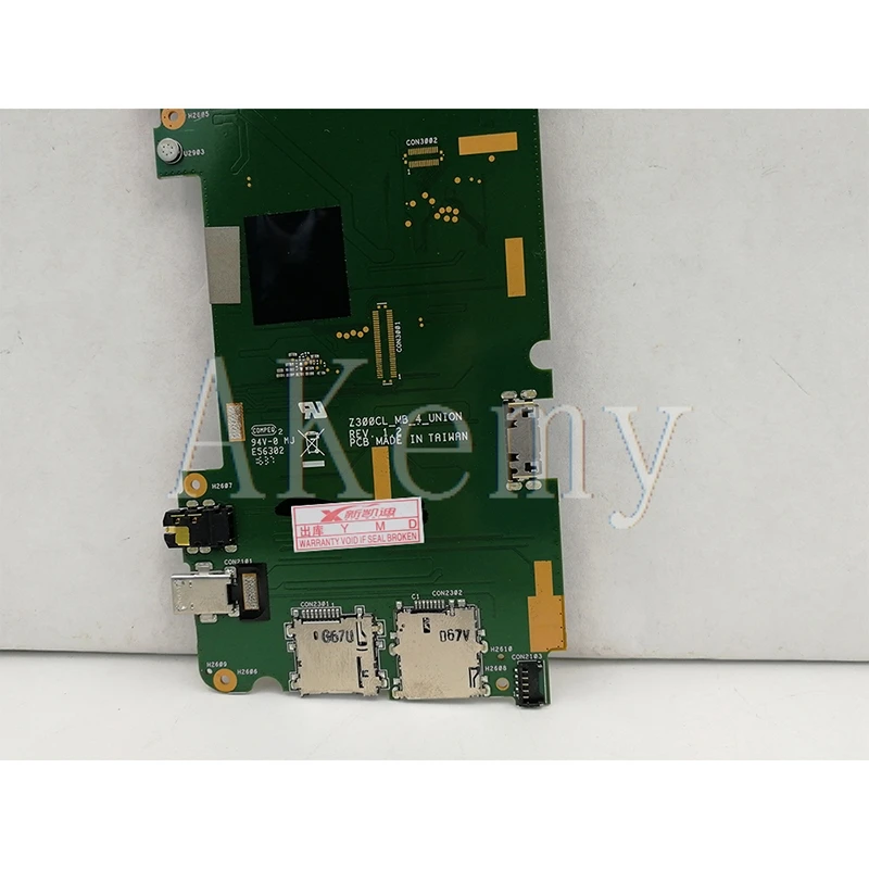 NEW original 90NP01T0-R00010 60NP01T0-MB5100 For Asus ZenPad 10 Z300CL tablet motherboard 32G SSD 2GB RAM Z3560 CPU Mainboard