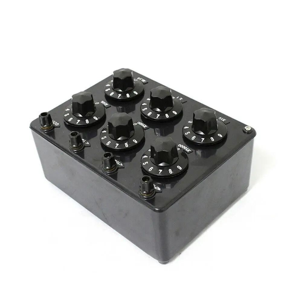 

Rotating Resistor Box DC Resistance Box Adjusting Resistance Variable Decade Resistor for Physics Teaching