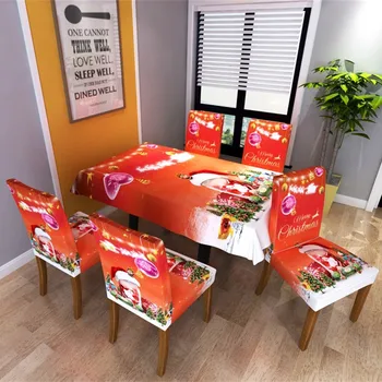 

Christmas Tablecloth/chair Cover Digital Printing Christmas Table Decoration Festive Party Party Home Decor
