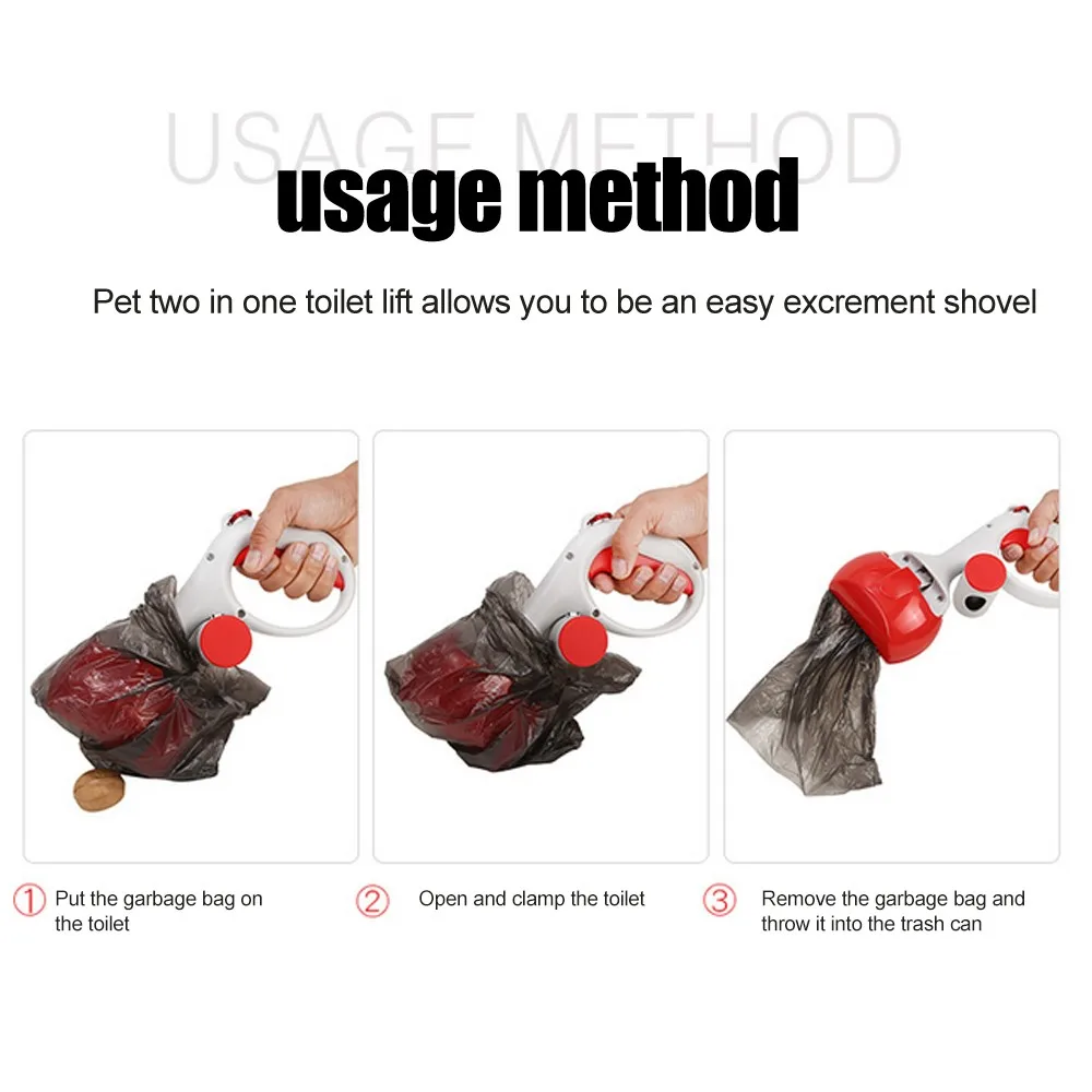 Pet Pooper Scoopers Portable Shovel Pick Up Cat Dog Poop Waste Toilet