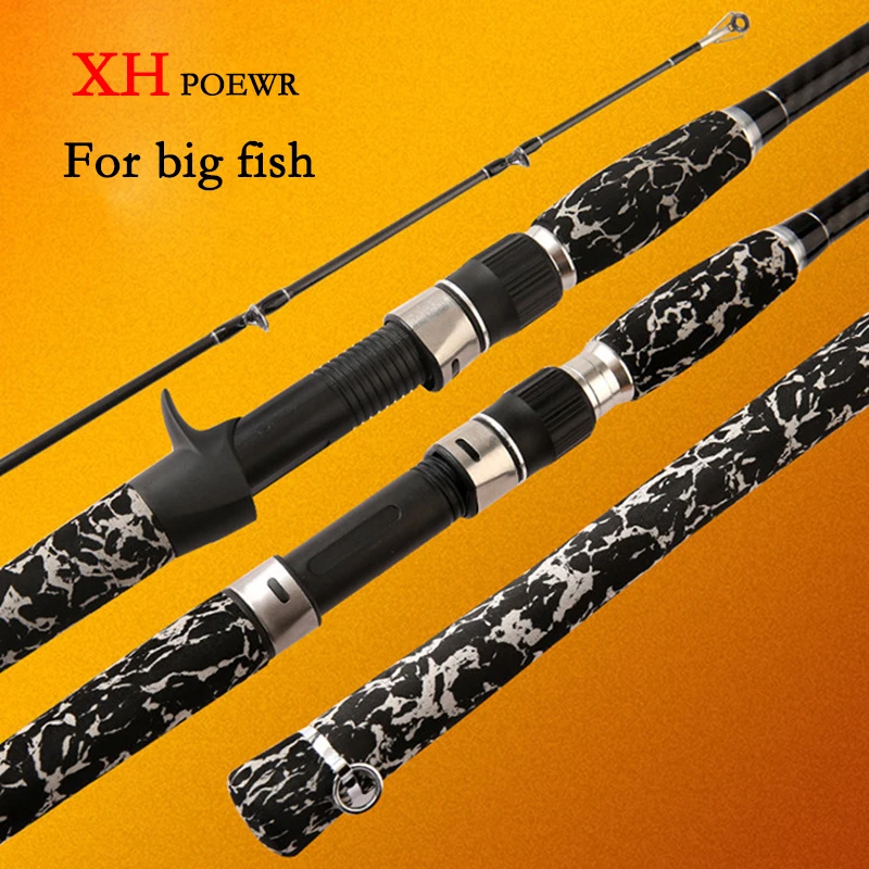 

2.1M 2.28M 2.4M Carbon Fiber Casting Fishing Lure Rod XH Power Boat Saltwater Spinning Rods For Big Fish Lure Weight 9-40g