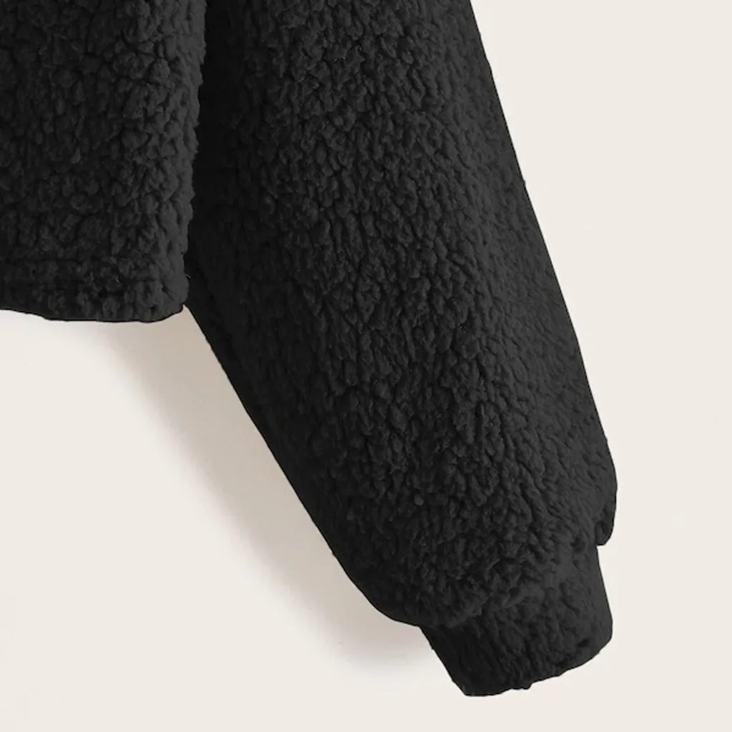 Kawaii moletom feminino sudadera mujer Модный свитшот Женский Повседневный свободный длинный рукав однотонный свитшот с v-образным вырезом