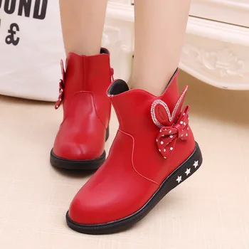 

Children's shoes girls boots 2019 autumn and winter new princess boots warm cotton children snow boots girls shoes