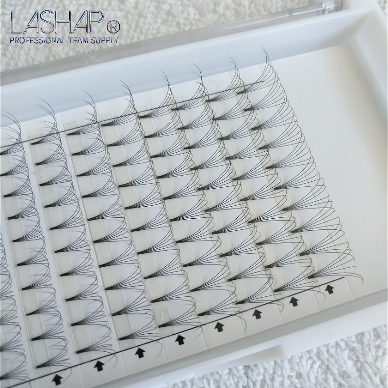 LASHAP 6D русские объемное наращивание ресниц короткие Стволовые предварительно изготовленные вееры D curl faux Mink Lash ресницы индивидуальное наращивание