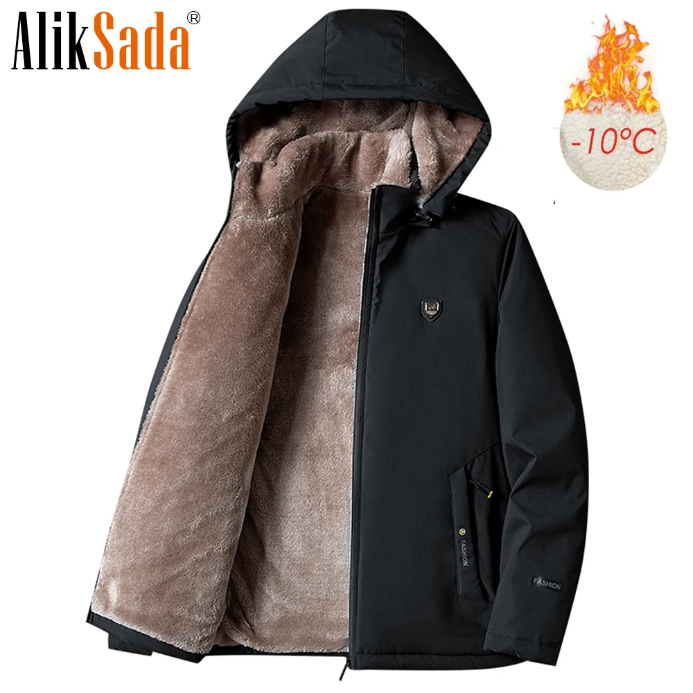 

5XL Men Winter New Casual Classic Warm Thick Fleece Parkas Jacket Coat Men Autumn Fashion Pockets Windproof Parka Men Plus Size