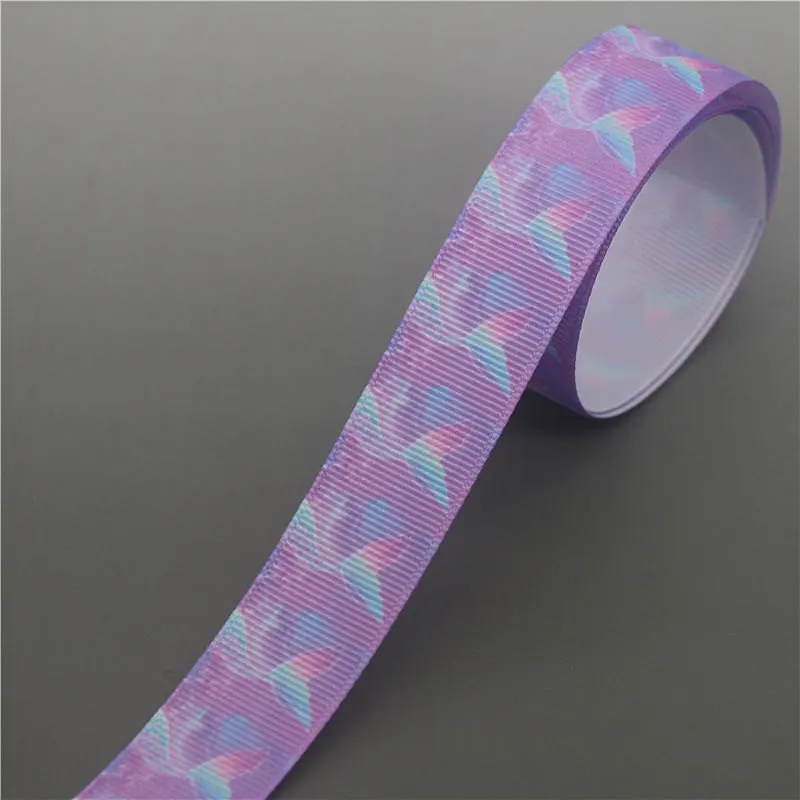DHK 50 ярдов рыбий морской животные напечатанный Grosgrain ленточный аксессуар Hairbow головной убор украшение «сделай сам» оптом OEM S1143