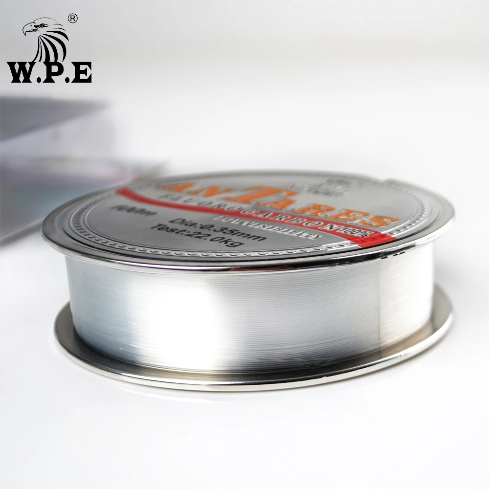 W.P.E Совершенно новая рыболовная леска ANTEROS 0 20 мм 60 с фторуглеродным покрытием 100 м
