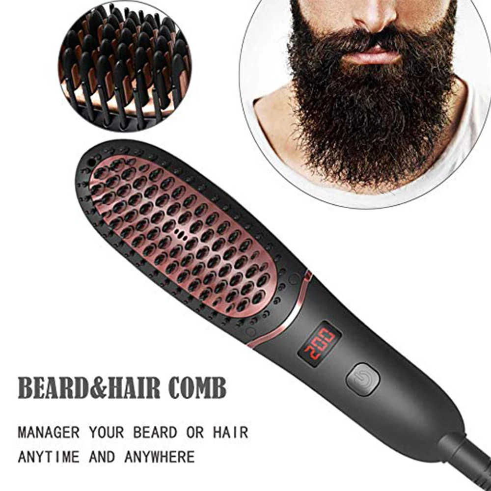 Escova de Cabelo Profissional Straightener Estilo Alisamento Rápido Aquecimento Salão Beleza Cabeleireiro Cabelo Couro Cabeludo Massagem Pente 8 Computers & Electronics