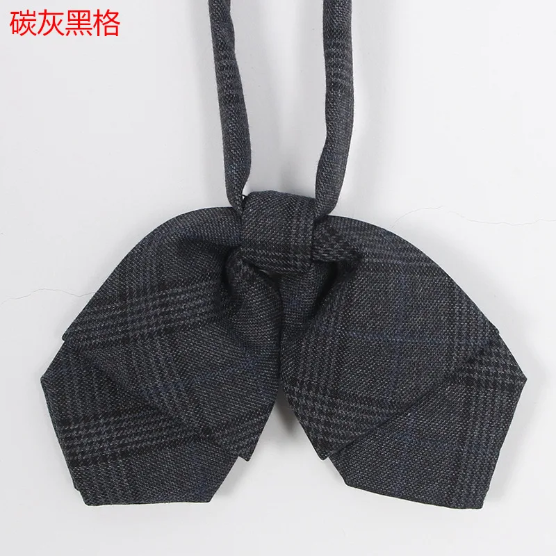Collar Flower Женская униформа, плиссированная летняя юбка JK, школьная форма, юбка для девочек, Студенческая, японская, милая, высокая талия, клетчатая, серая, черная, клетчатая юбка - Цвет: Collar Flower