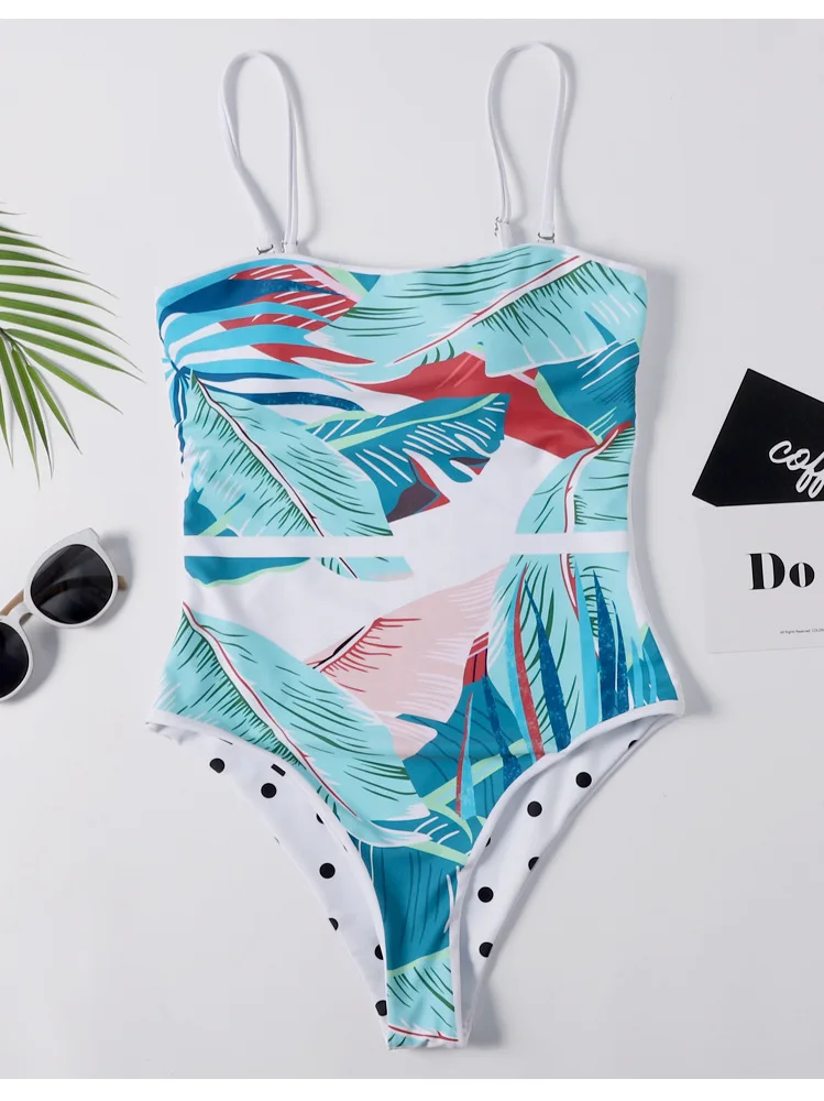 Новинка, двусторонний монокини с принтом, слитный купальник для женщин, сексуальный купальник, летняя пляжная одежда для девочек, купальный костюм, Maillot De Bain