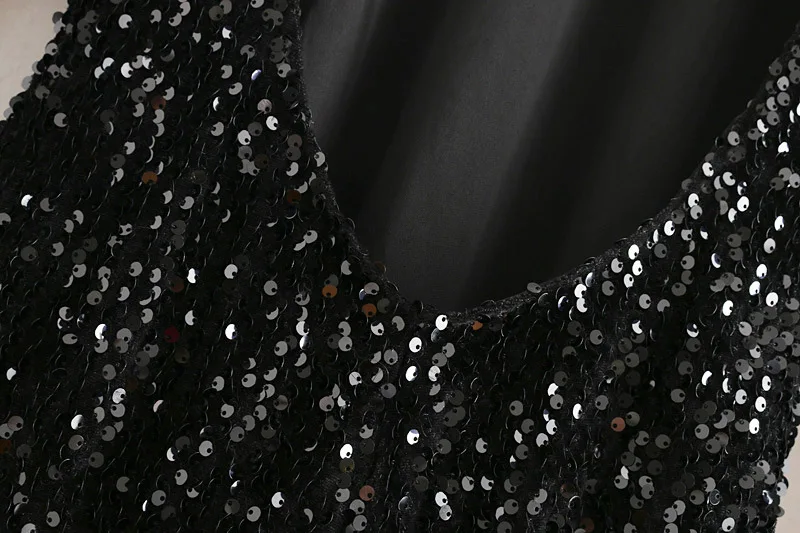 Черное коктейльное мини-платье с блестками для девочек; коллекция года; платье с высоким воротником и длинными рукавами с открытой спиной; Vestidos Para Festa Elegante Curtos