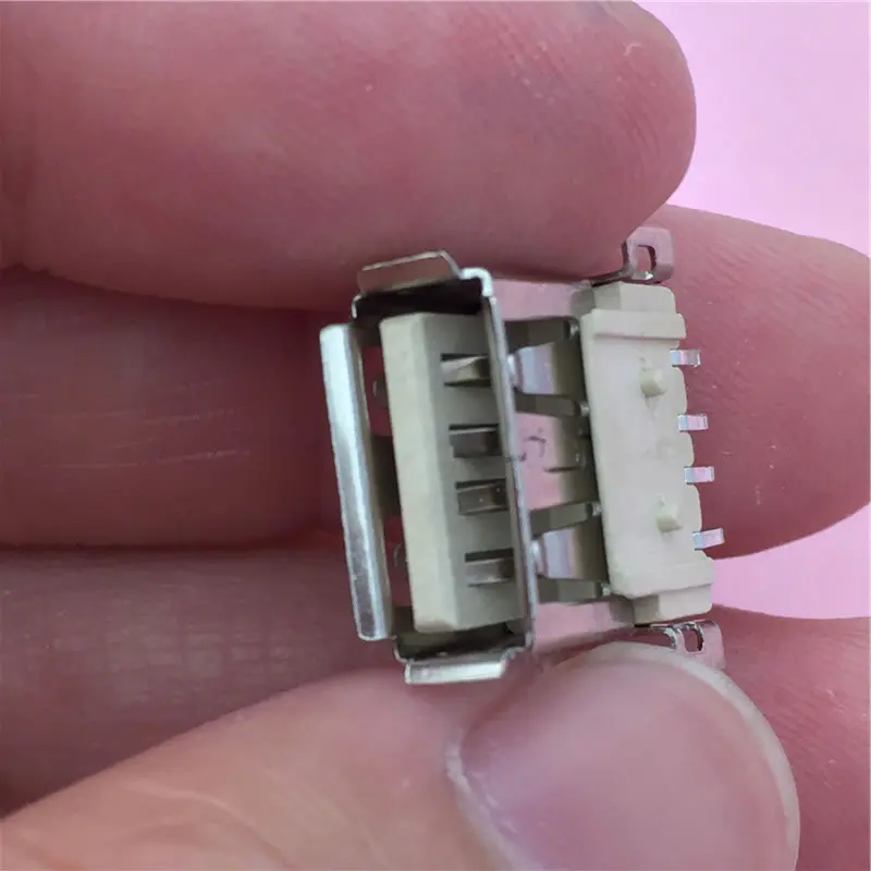 500 шт/партия USB 2,0 4Pin A Тип гнездо разъем кудрявый рот для передача данных Зарядка