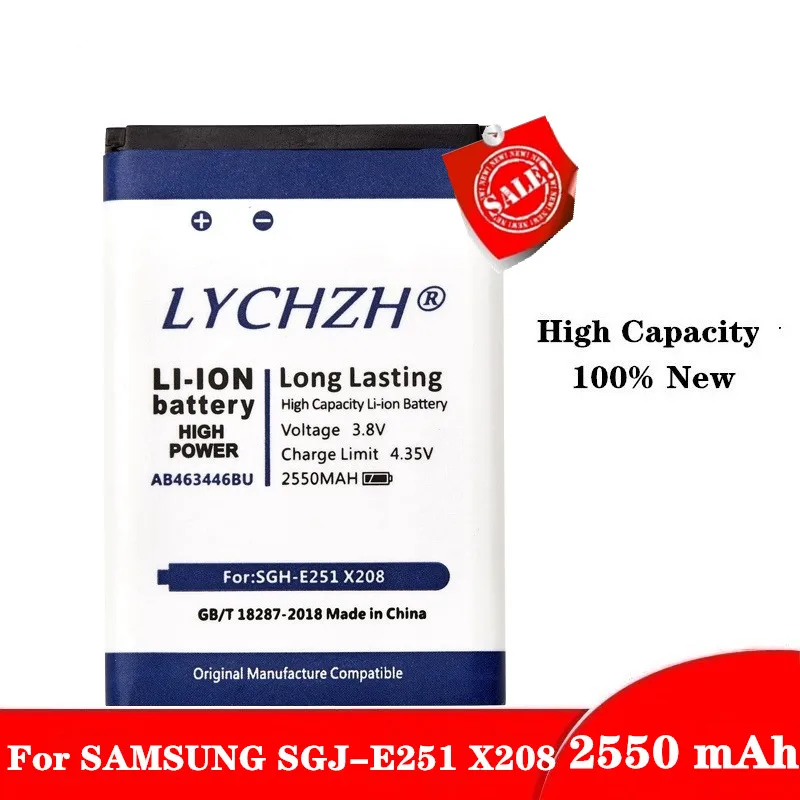 Оригинальный аккумулятор AB463446BU AB553446BU для Samsung C3300K X208 B189 B309 E1228 E339 с аккумулятором