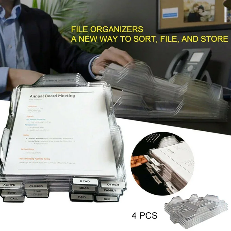 

4PCS Office File Organizers A New Way to Sort File and Store Multifunctional Storage Rack Archivador S888