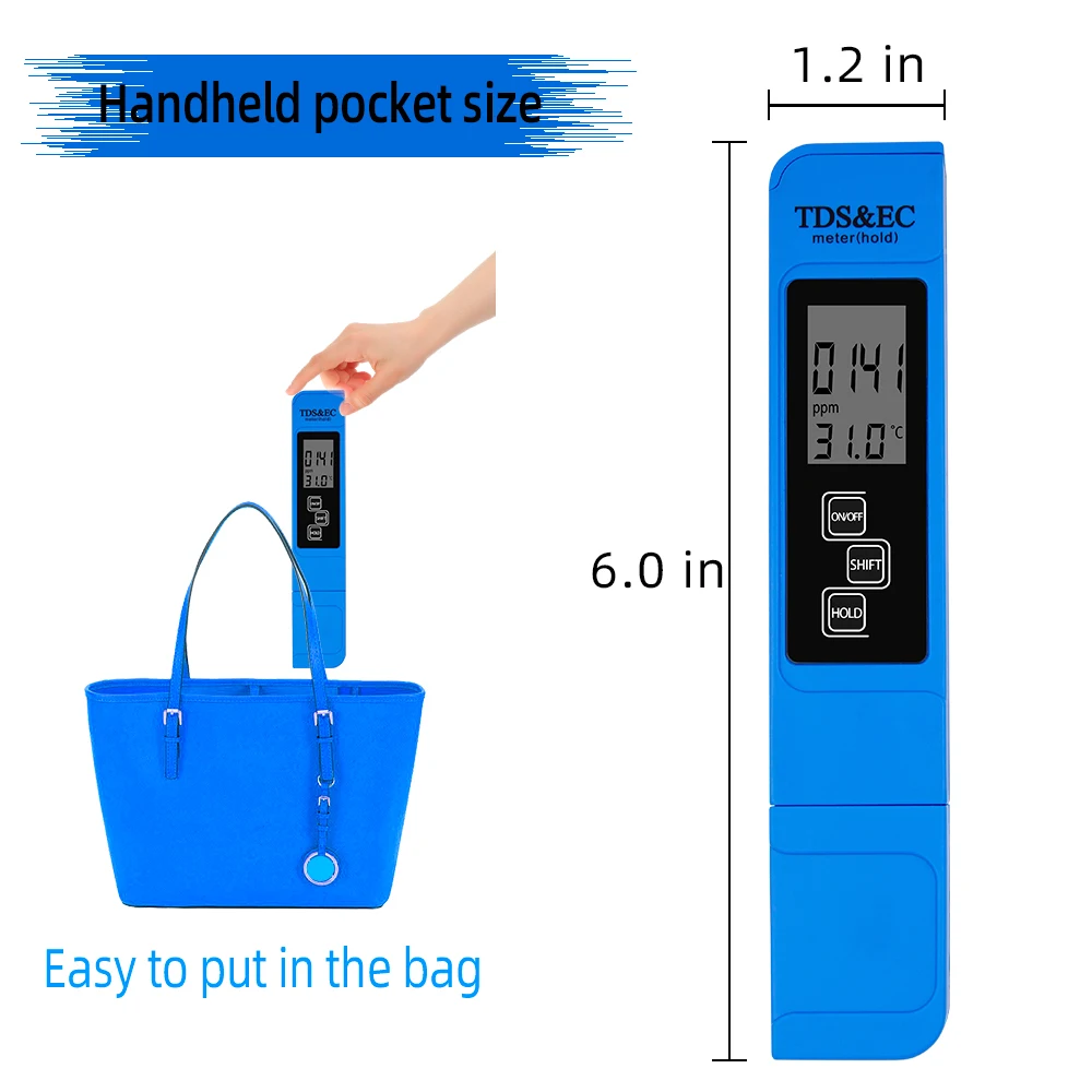 TDS EC измеритель температуры Ручка 3 в 1 Функция проводимости измерения качества воды TDS& EC Тестер 0-9000ppm скидка 47