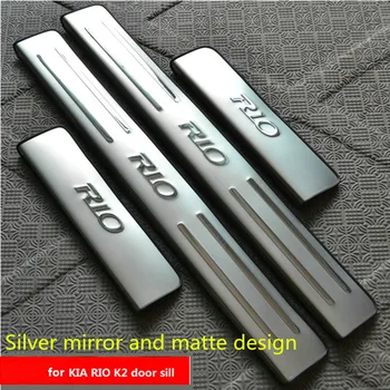 

Free shipping stainless steel door sill scuff plate car accessories For KIA RIO sedan hatchback GT 2006-2017 3GEN 4GEN