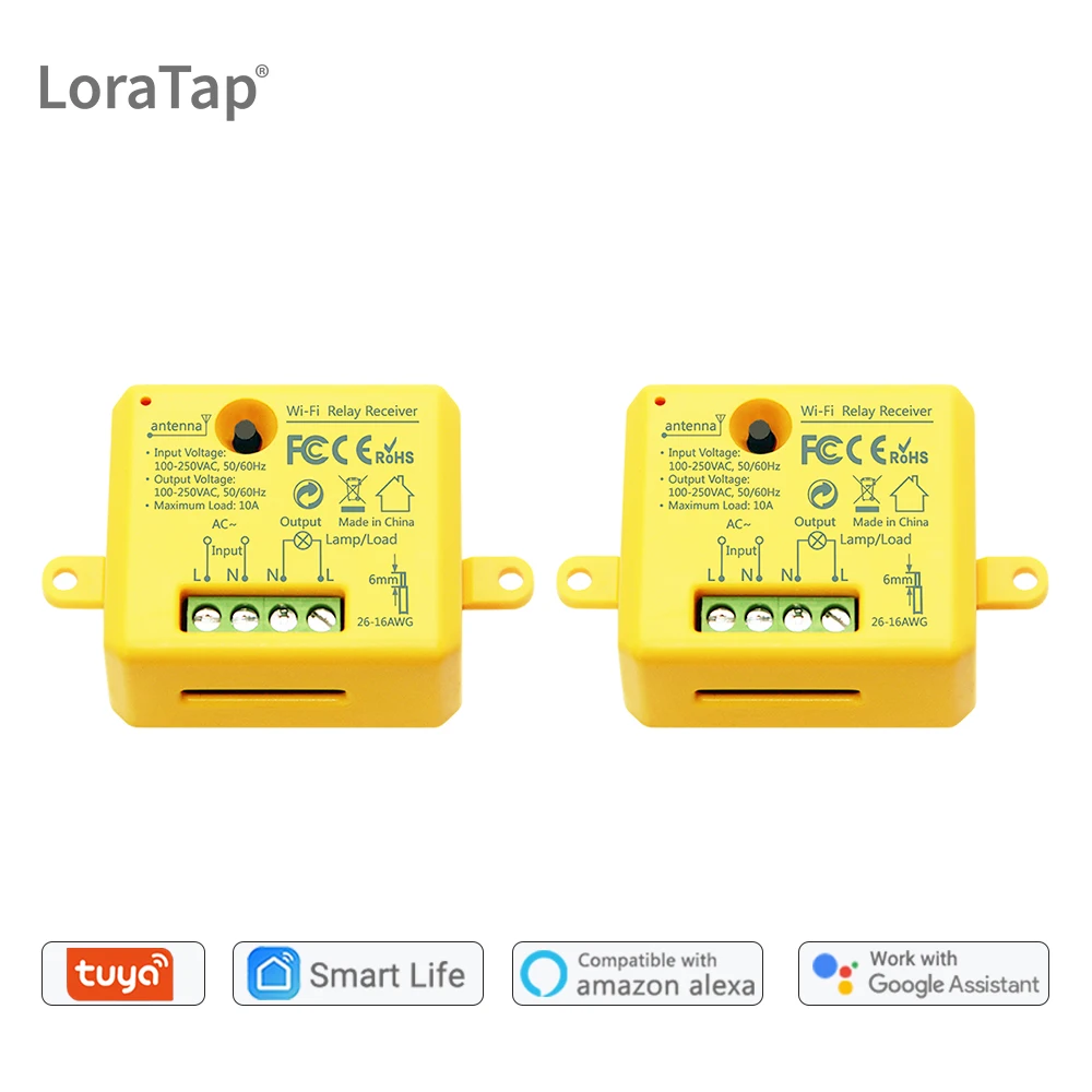 2 pieces Tuya Smart Life WiFi переключатель релейный разъем модуль с супер функцией синхронизации google Home Alexa Echo DIY умный дом автоматизация - Цвет: 2 pieces