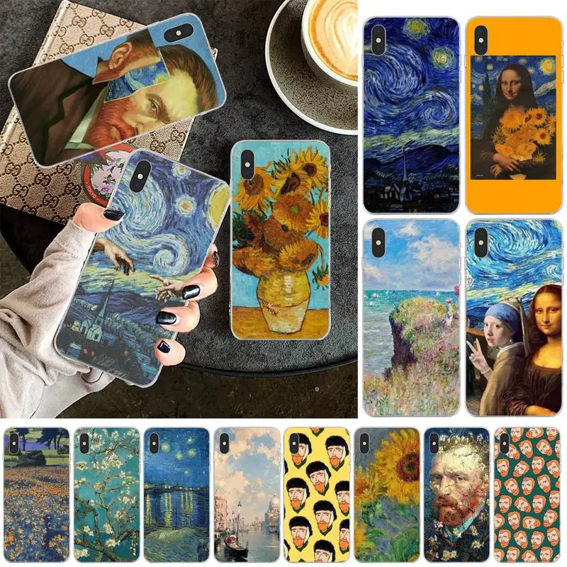 

Van Gogh Oil Painting Monet Oil Painting Phone Case For iphone 6 6s plus 7 8 plus X XS XR XS MAX 11 11 pro 11 Pro Max Cover
