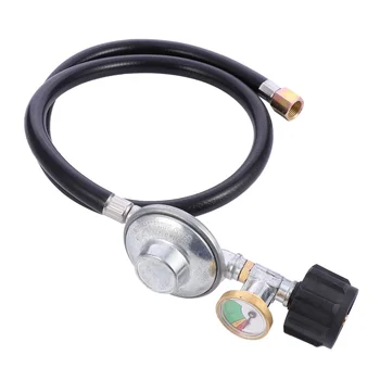 

Gas Pressure Relief Valve Long Replacement Propane Regulator Hose (Black)