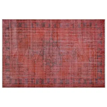 

Handmade Red Vintage Overdyed Turkish Area Rug 174x254 Cm-5'9''X8'4''