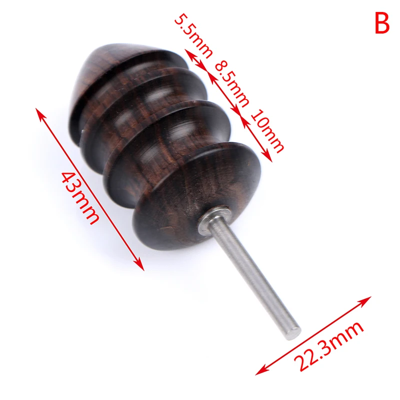 Leather Edge Electric Polishing Slicker Flat/Pointed Head Sandalwood Leathers Craft DIY Tools Tip Burnisher Wood Craft Tool