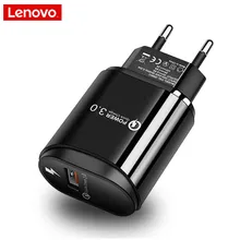 Lenovo Quick Charge 3,0 USB зарядное устройство EU US переходник для iPhone Быстрая зарядка для samsung Xiaomi huawei зарядное устройство для мобильного телефона