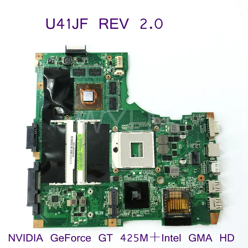 Материнская плата U41JF GT425M 1 ГБ VRAM для ноутбука ASUS U41J материнская REV2.0 PGA989 DDR3 60-N1LMB1200
