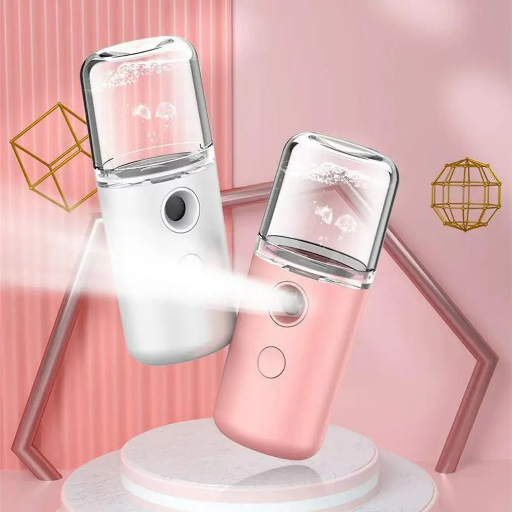 

Mini Handheld Water Replenishment Instrument Usb Rechargeable Nano Spray Facial Steamer Facial Humidifier